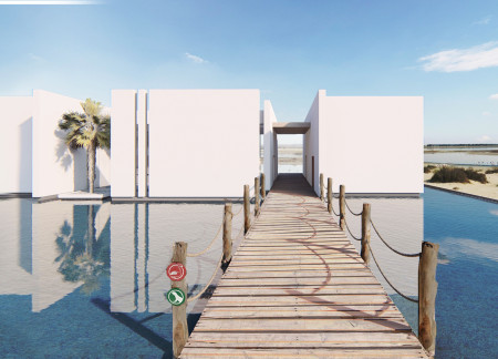 Visitor Centre Designed with Bamboo Panels and Double-Glazed Glass for Enhanced Environmental Integration  