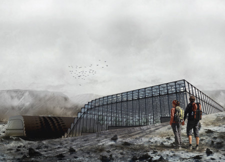 Glass Facade and Embedded Heating Define a Sustainable Greenhouse Dining Experience  