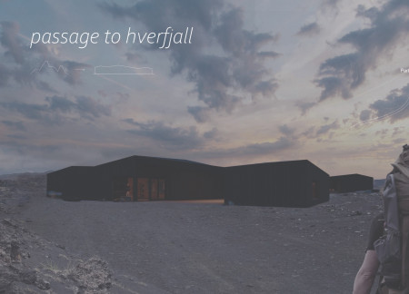 Charred Wooden Shingles Enhancing Visitor Experience in a Volcanic Landscape