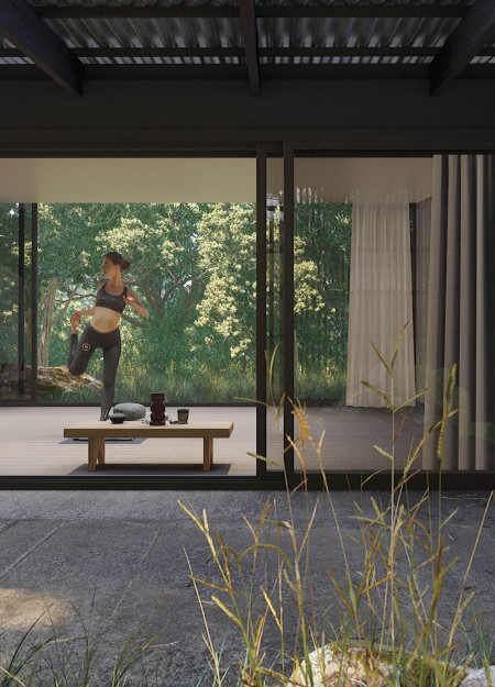 Charred Wooden Shingles and Cross-Laminated Timber Create a Tranquil Meditation Retreat