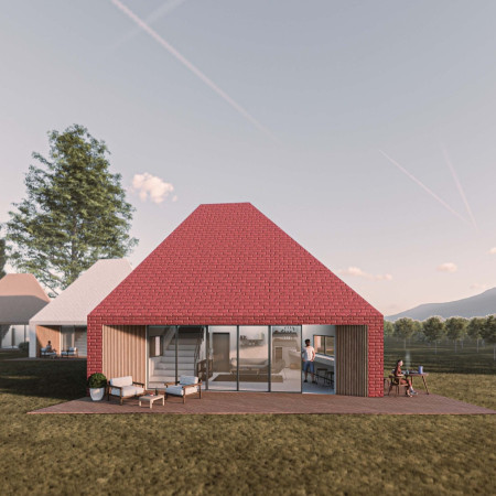 Recycled Brick Facades and Natural Clay Interiors Merging Sustainable Hospitality with Vineyard Views