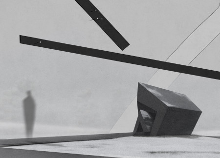 Intersecting Geometries of Concrete and Steel in a Memorial for Reflection and Remembrance