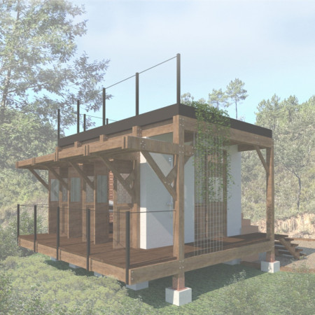 Terracotta Facade and Green Roof Integration in a Timber Wellness Retreat