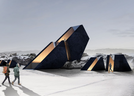 Volcanic Stone Structure Blending Mythology and Sustainability in Iceland's Rugged Landscape