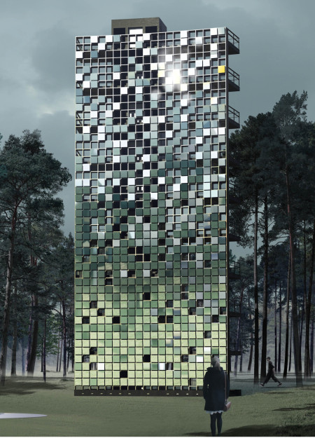 Reflections of Memory in Mirrored Glass and Concrete Columbarium Design  
