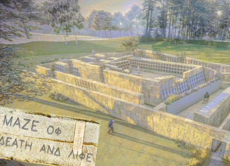Living Landscape Featuring Stone and Flora-Integrated Memorial Paths  
