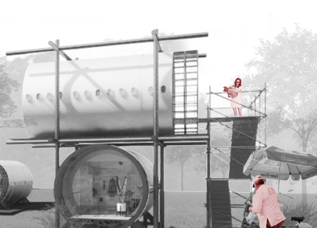 Rotating Habitat Built With Aircraft-Grade Plywood and Steel Framework For Flexible Living