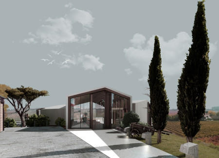 Charred Wooden Shingles and Cork Panels Harmonize in a Sustainable Winery Experience