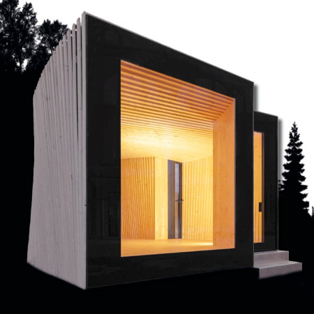 Cross-Laminated Timber Panels and Charred Wooden Shingles Create a Harmonious Micro-Home  