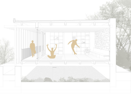 Ridge Retreat Crafted With Local Stone and Natural Wood for Mindful Movement