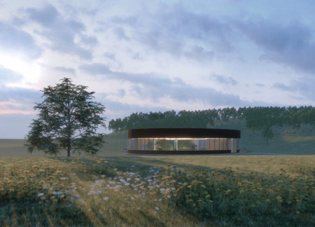 Rainwater Harvesting Hub With Sawtooth Roof And Living Machine Built From Local Materials  