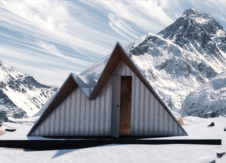 Gabion Foundations and Bamboo Interiors in Sustainable High-Altitude Accommodations