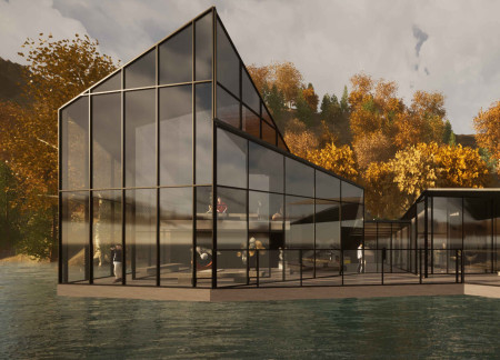 Exploring Natural Acoustics Through A Glass Façade and Timber Roofing Pavilion
