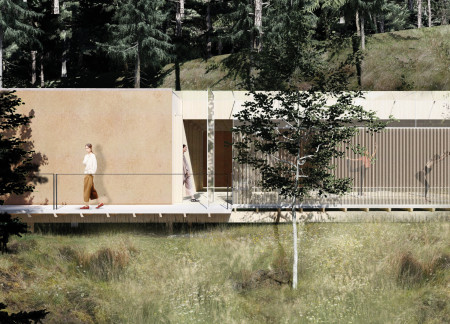 Charred Wooden Shingles and Cross-Laminated Timber Form a Biophilic Yoga Retreat in Portugal