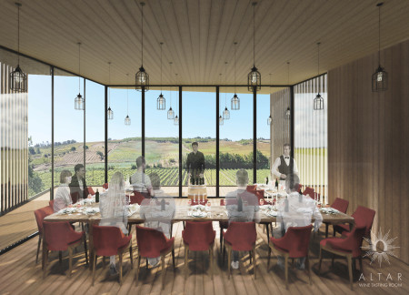 Wine Tasting Room Constructed with Cross-Laminated Timber and Charred Wood Finishes