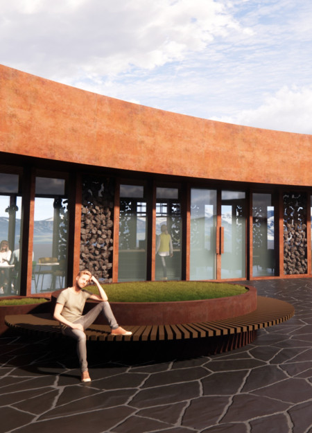 Weathered Corten Steel Embraces Volcanic Landscapes in a Sustainable Visitor Center