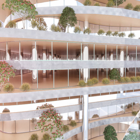Terraced Green Roofs With Sustainable Materials for Urban Living