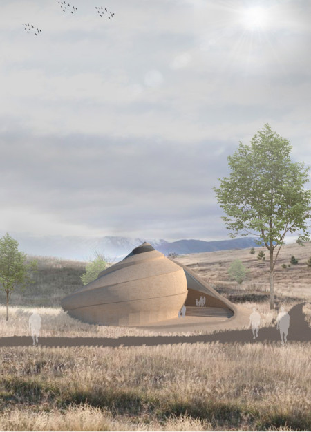 Spiral Structure of Rammed Earth and Natural Light in Community Living