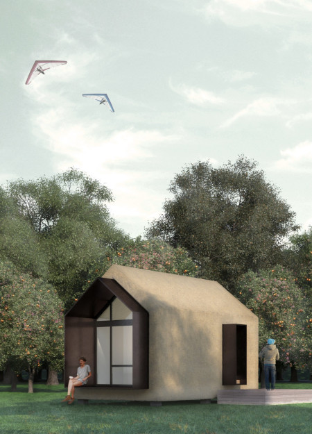 Self-Sustaining Community Retreat With Strawbale Construction and Panoramic Forest Views