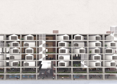 Charred Wooden Shingles Define A Communal Living Environment With Flexible Modular Units