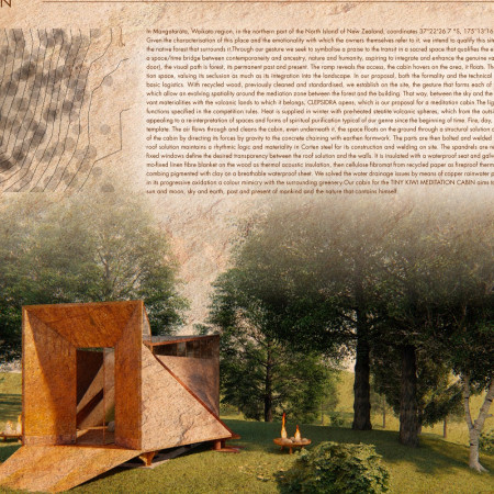 Bamboo Framework With Charred Wooden Shingles Creating Tranquil Meditation Spaces  