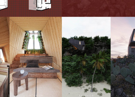 Charred Wooden Shingles and Thermal Insulation in a Compact Urban Microhome