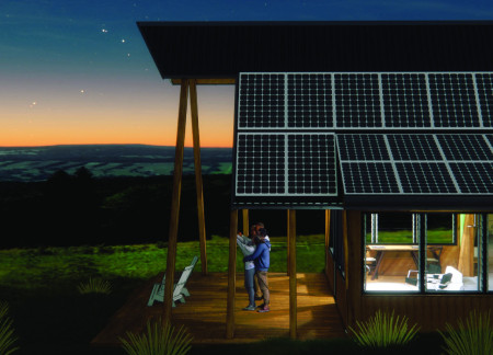 Charred Wooden Shingles and Natural Ventilation Shape A Sustainable Community Retreat