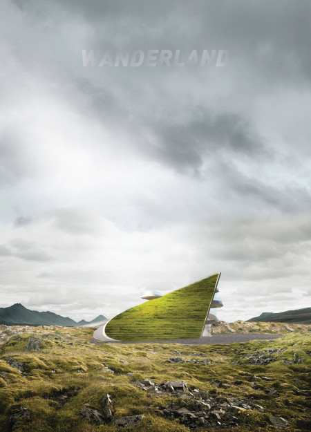 Geothermal Green Roofs and Charred Wood Shingles Enveloping Educational Spaces in Icelandic Landscape