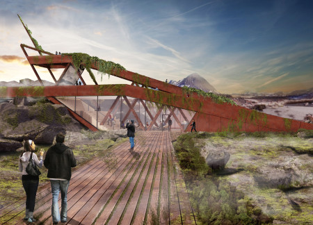 Corten Steel Structures Integrating Natural Contours for Sustainable Visitor Engagement
