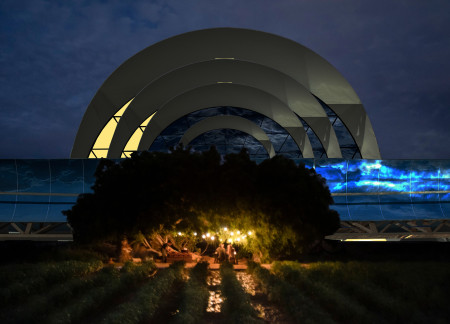 Solar-Driven Bamboo Structure Enhancing Community Interaction Through Natural Materials