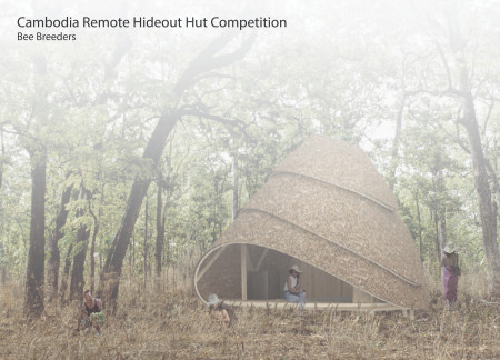 Curvilinear Bamboo Retreat Embracing Traditional Thatch in a Natural Setting  