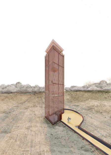 Observatory featuring a Steel Framework and Earthy Brown Accents in a Biosphere Reserve