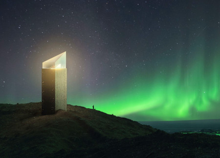 Charred Wooden Shingles and Cross-Laminated Timber Panels Define a Celestial Lookout in Iceland