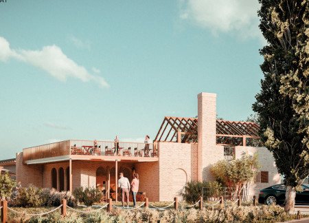 Terracotta Textures and Reclaimed Brick Harmonize in a Sustainable Vineyard Retreat