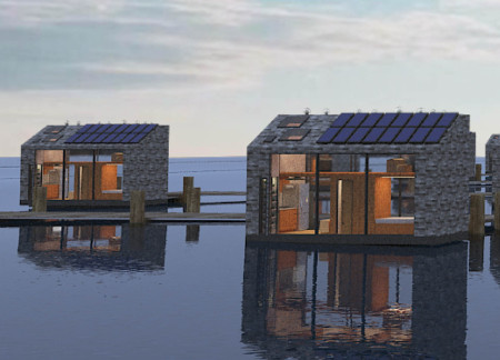 Floating Habitat Crafted From Recycled Plastic and Solar-Integrated Composite Panels