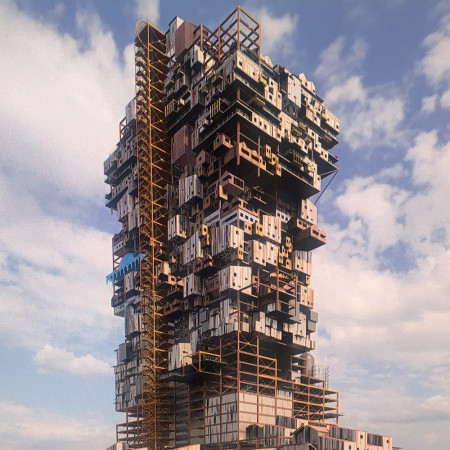 Charred Wooden Shingles and Cross-Laminated Timber Define Sustainable Vertical Living Solutions