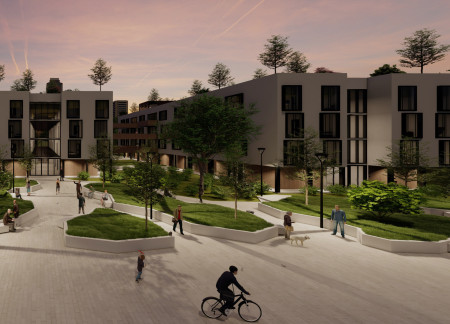 Charred Wooden Shingles and Cross-Laminated Timber Panels Form a Community-Centric Residential Haven
