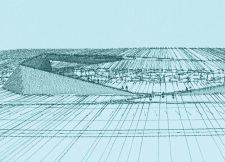 Aluminum Structure Harmonizing with Natural Fissures for Community Engagement