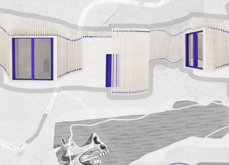 Natural Clay Walls Enhanced by Adaptable Curtain Space for Compact Urban Living