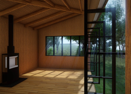 Charred Wooden Shingles and Operable Glass Create a Harmonious Retreat for Reflection