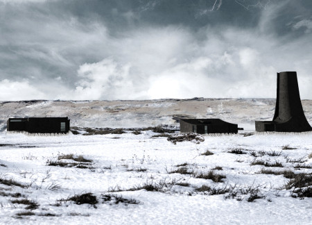 Exploring Volcanic Concrete and Tactile Forms in a Geological Retreat  