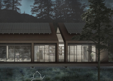 Charred Wooden Shingles and Natural Light Create a Tranquil Wellness Center