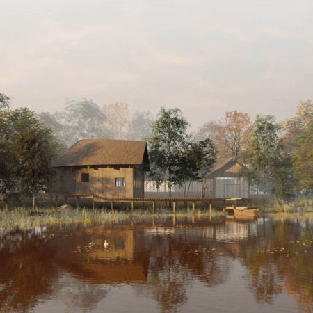 Charred Wooden Shingles and Cross-Laminated Timber Envelop a Community-Centric Retreat  