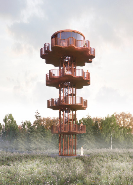 Charred Wood Shingles and Green Roofs Enhance Community Engagement in Multifunctional Spaces