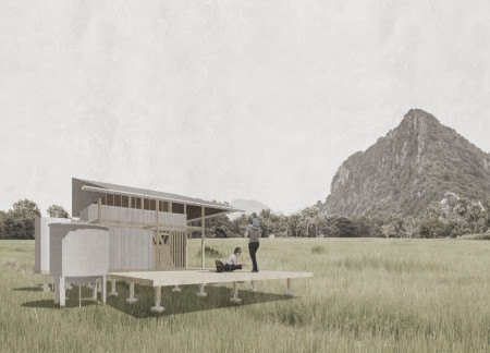 Charred Wooden Shingles and Cross-Laminated Timber Define a Sustainable Community Hub  