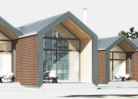 Cross-Laminated Timber Panels and Charred Wood Shingles Defining Sustainable Housing Solutions