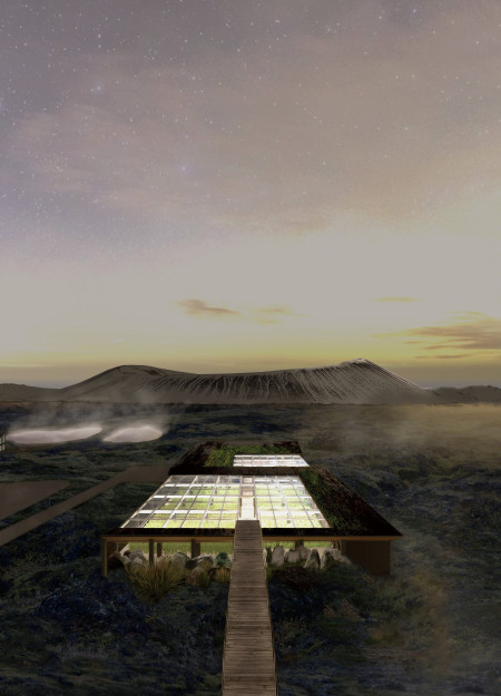 Basalt Facade and Geothermal Energy Harnessing in a Community-Focused Culinary Space