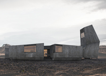 Charred Wooden Shingles and Transparent Facades in a Visitor Center Embracing Geological Landscapes