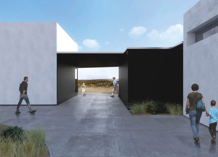 Panoramic Views Framed With Transparent Glass And Durable Concrete In A Wetland Visitor Center