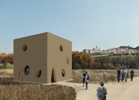 Rammed Earth Pavilion Blending Curvilinear Form and Natural Serenity in a Historical Landscape